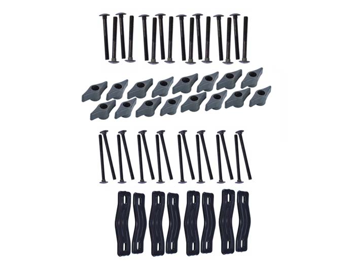 Complete Hardware Kit, (16 60mm bolts, 16 75mm bolts, 16 T-knobs, 8 mounting brackets), (MPG125), Single 