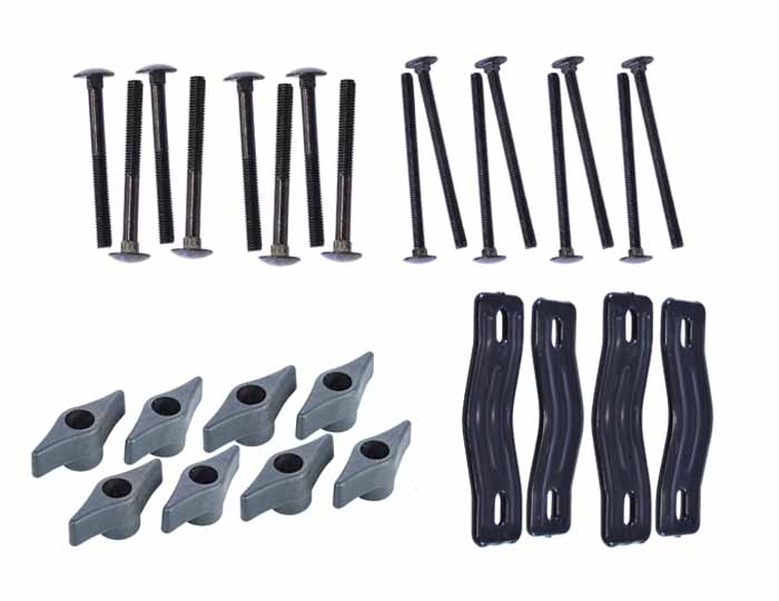 Complete Hardware Kit, (8 60mm bolts, 8 80mm bolts, 8 T-knobs, 4 mounting brackets), (MPG132), Single 