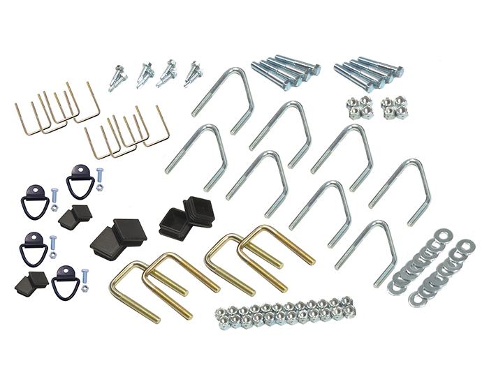 Hardware Kit - MPG493-HDW - nuts/bolts/D-rings/U-bolts/end caps  (MPG493), Single 