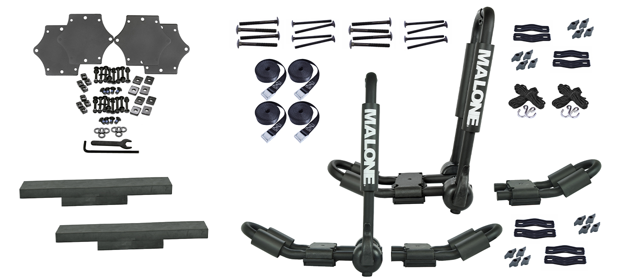 FoldAway-5™ Multi-Rack Carrier with Tie-Downs - J & V-Style - T-Slot Truck Rack Hardware