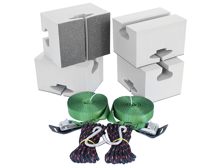 Standard Canoe Carrier with Tie-Downs - Foam Block Style - 6" Long