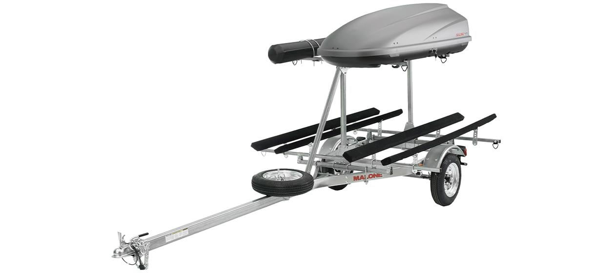 MicroSport™ LowBed™ Trailer w/Tier, Spare, 2 sets Bunks, Cargo Box, Rod Tube