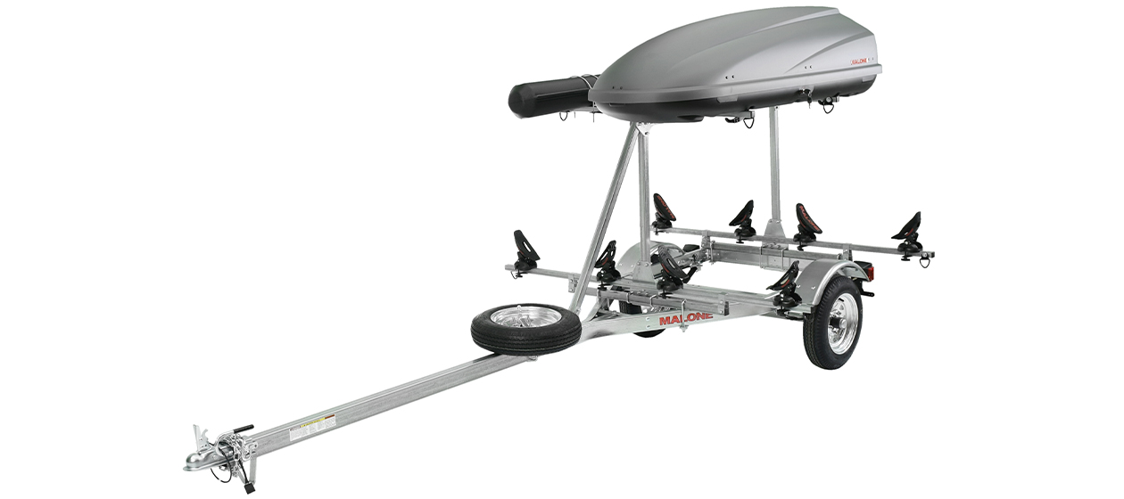 MicroSport™ LowBed™ Trailer w/Tier, Spare, 2 sets SaddleUp™, Cargo Box, Rod Tube