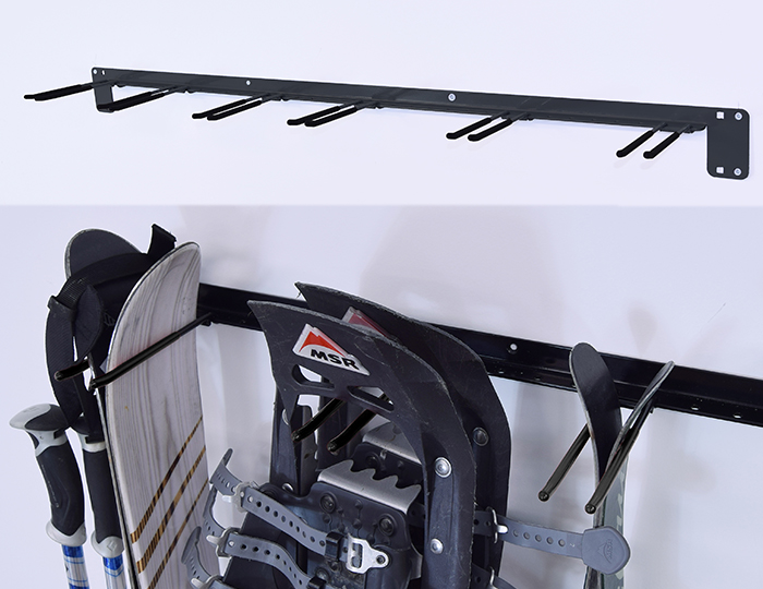 Wall Mount Ski Storage Rack for 6 Pair of Skis