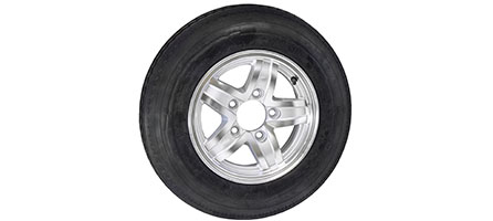 Single Aluminum Spoke Wheel (1 rim and tire)