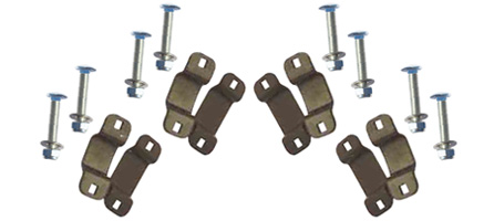 Hardware Kit for "V" Carriers (4 top & 4 bottom brackets, 8 bolts with nuts and washers) (MPG567), Single