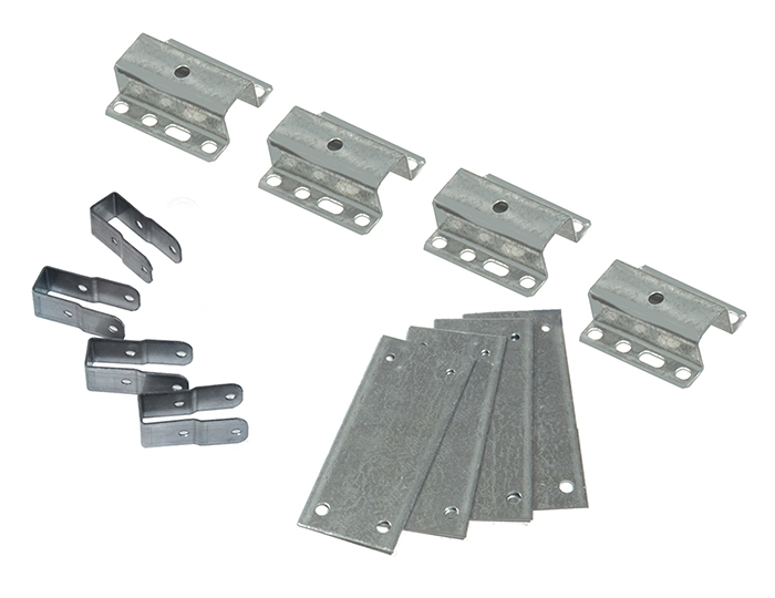 Hardware Kit - MPG493-BKTS - (4) hat brackets, (4) flat rectangular plates and (4) load bar brackets (MPG493), Single 