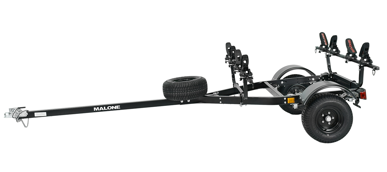 MicroSport™ Off-Road 2 Kayak Trailer Package (2 Sets Saddle Up Pro, Spare Tire)