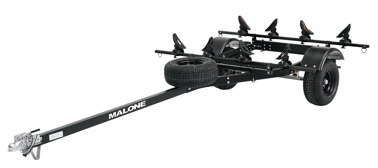 MicroSport™ Off-Road LowBed™ 2 Kayak Trailer Package (2 Sets Saddle Up Pro™ & Spare Tire)
