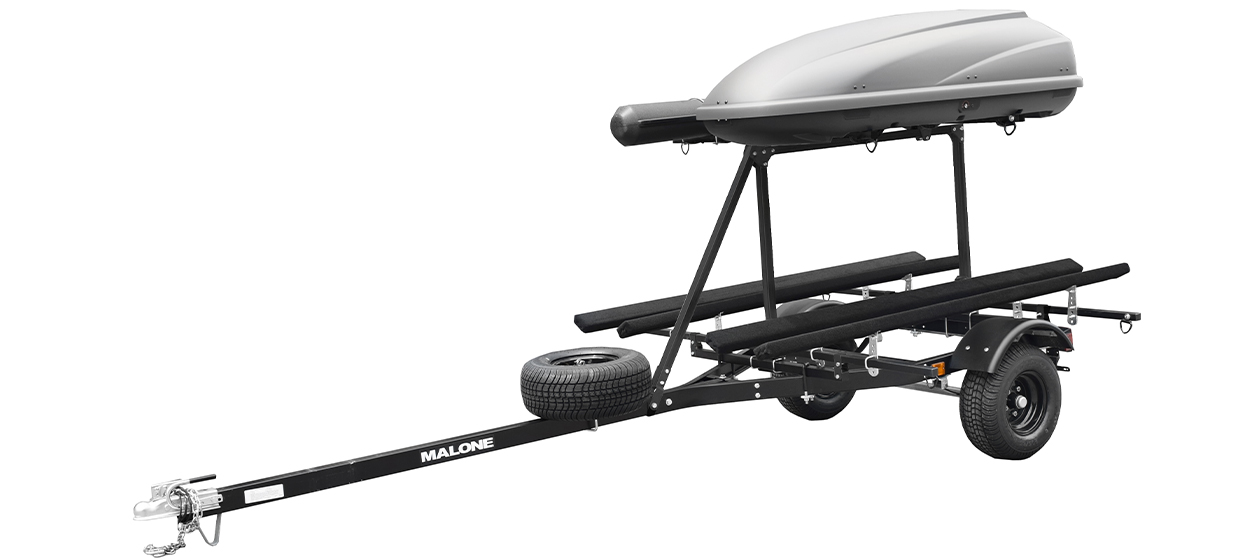MicroSport™ Off-Road LowBed™ Trailer w/Tier, Spare, 2 sets Bunks, Cargo Box, Rod Tube