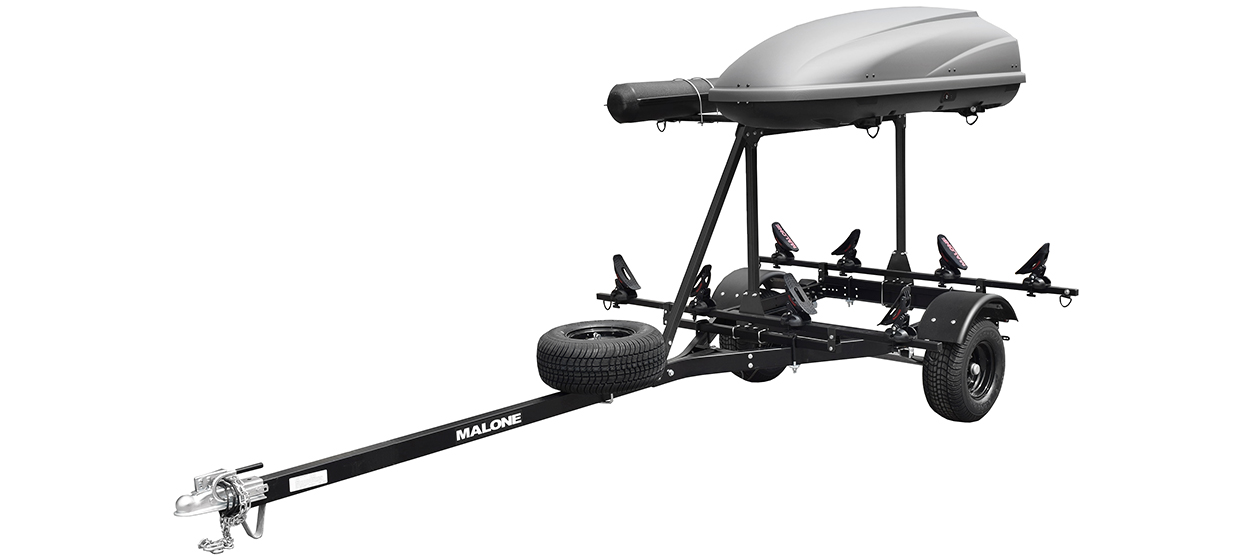 MicroSport™ Off-Road LowBed™ Trailer w/Tier, Spare, 2 sets SaddleUp™, Cargo Box, Rod Tube