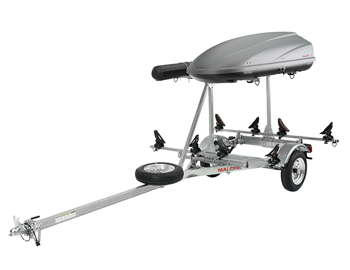 MicroSport™ LowBed™ Trailer w/Tier, Spare, 2 sets SaddleUp™, Cargo Box, Rod Tube